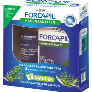 Forcapil Hair Activ AJÁNDÉKCSOMAG Hajhullás elleni Tabletta 90 db + Sampon 200 ml